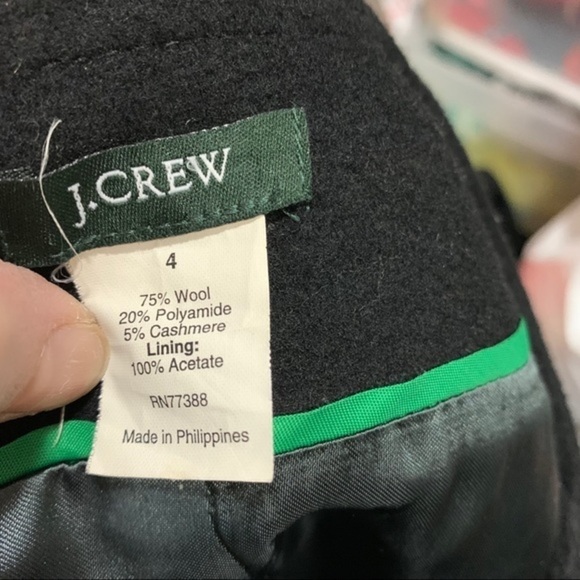 J. Crew Soft Wool Mix 3/4 Sleeve Peacoat - Picture 6 of 6